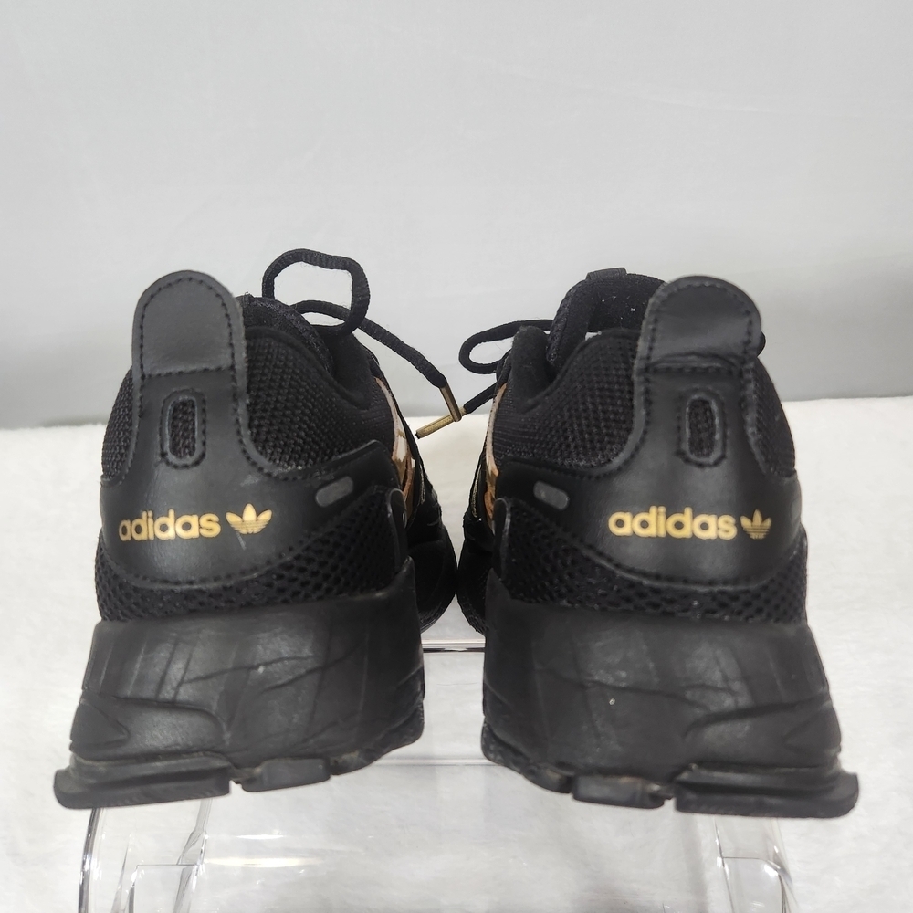 adidas Women's Black Sneakers with Gold Stripes - Picture 3 of 11